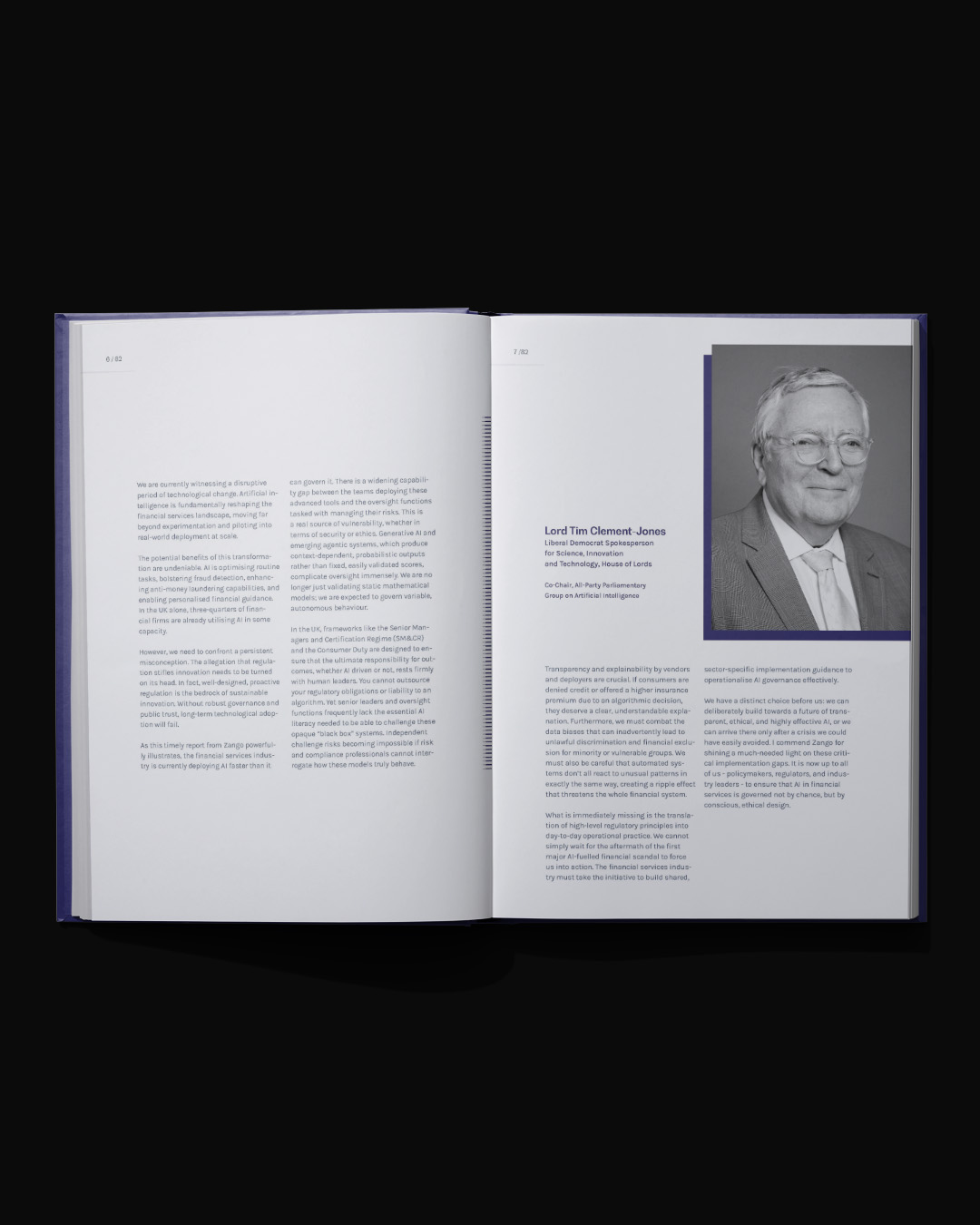 Zango AI, The Future of AI Governance & Compliance in Financial, Services Editorial design, Foreword by Lord Clement-Jones