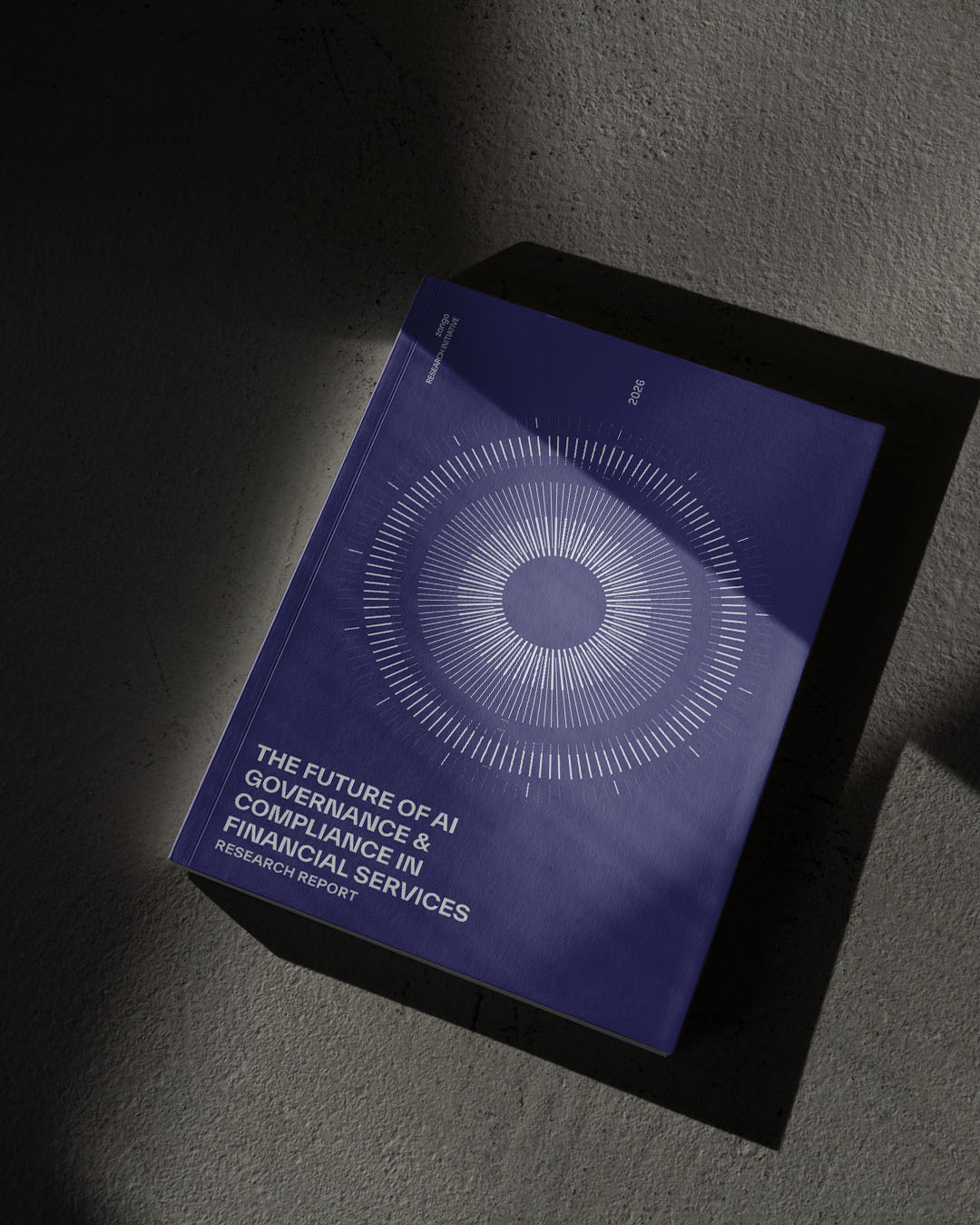 Zango AI, The Future of AI Governance & Compliance in Financial, Services Editorial design,cover book